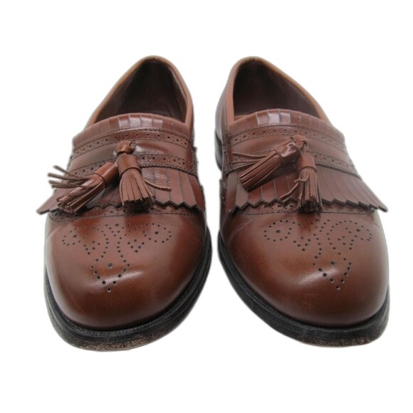 Allen Edmonds Bridgeton Brown Leather Kilted Tassel Loafers Mens US 9.5 D - Picture 2 of 16